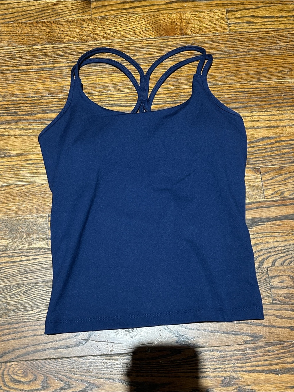 Women's Navy Double-Strap Tank Top